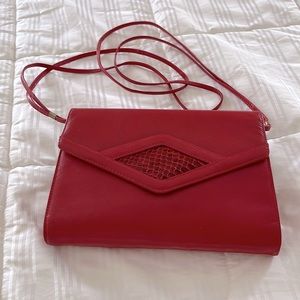 Beautiful Soft Italian Leather Purse with Decorative crocodile accent.